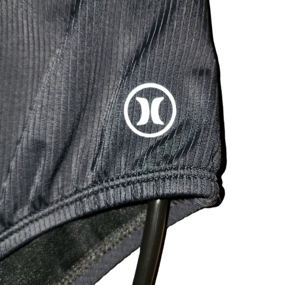 Hurley HSO1028 Black Ribbed One Piece Swimsuit Size L - Picture 5 of 12